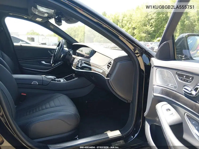 2020 Mercedes-Benz S 560 4Matic VIN: W1KUG8GB2LA555751 Lot: 45534694