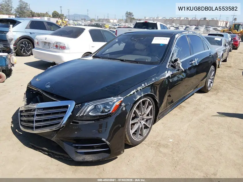 2020 Mercedes-Benz S 560 VIN: W1KUG8DB0LA553582 Lot: 45535561