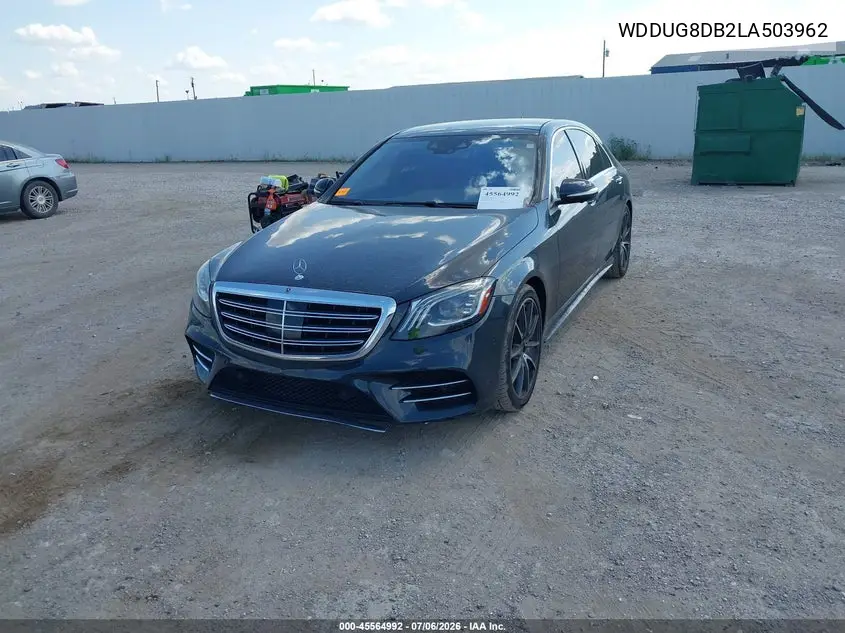2020 Mercedes-Benz S 560 VIN: WDDUG8DB2LA503962 Lot: 45564992