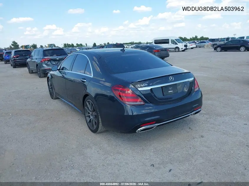 2020 Mercedes-Benz S 560 VIN: WDDUG8DB2LA503962 Lot: 45564992