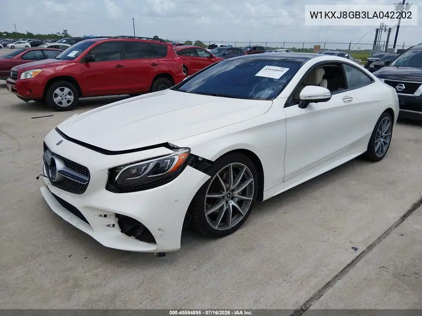 2020 Mercedes-Benz S 560 4Matic VIN: W1KXJ8GB3LA042202 Lot: 45594895