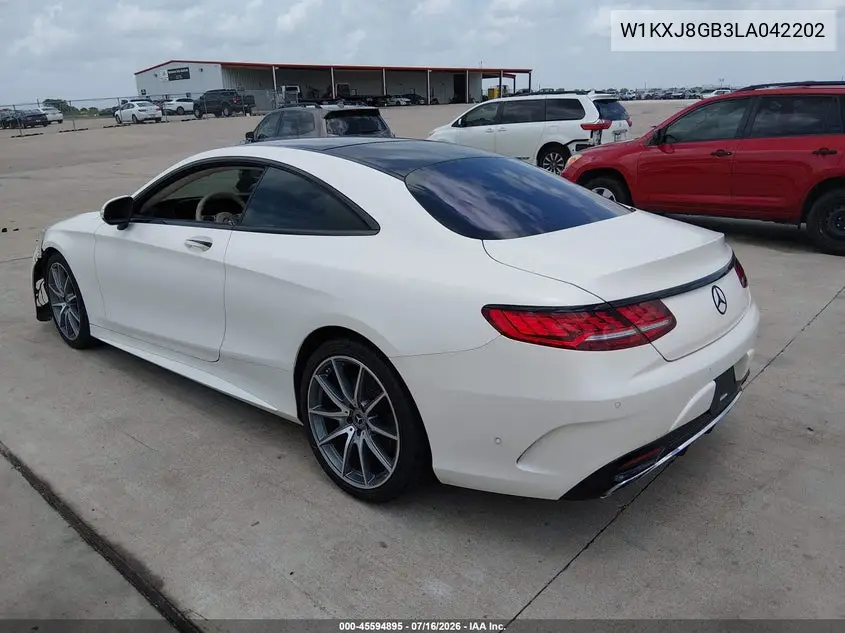 2020 Mercedes-Benz S 560 4Matic VIN: W1KXJ8GB3LA042202 Lot: 45594895