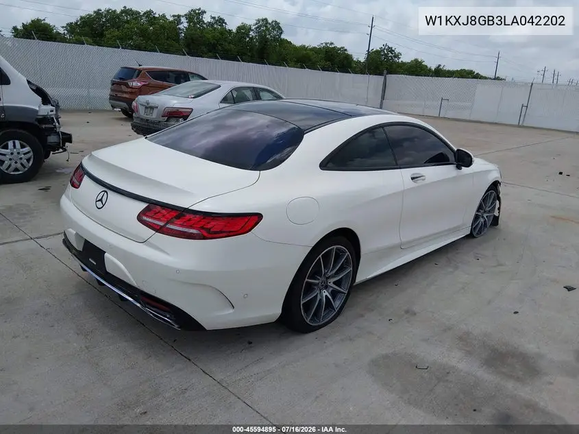 2020 Mercedes-Benz S 560 4Matic VIN: W1KXJ8GB3LA042202 Lot: 45594895