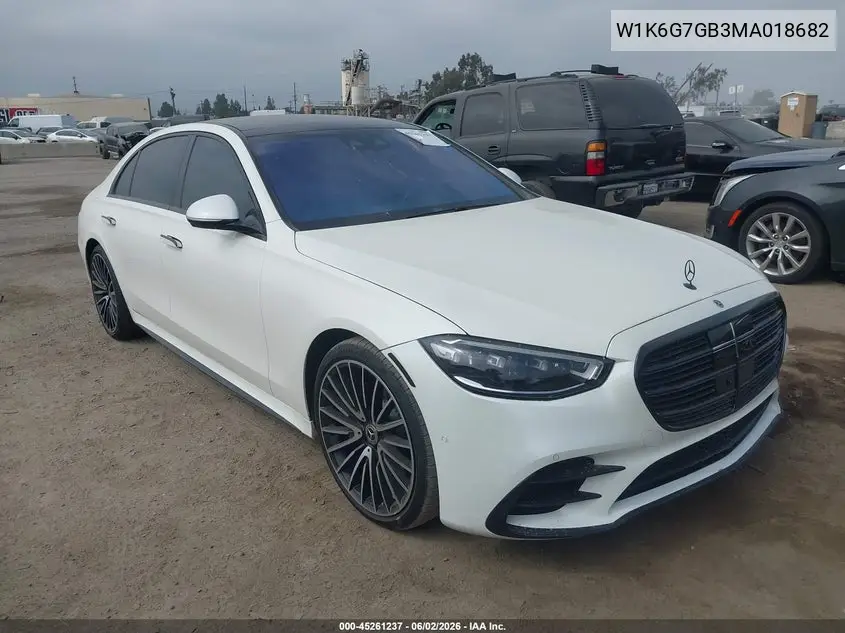 2021 Mercedes-Benz S 580 4Matic VIN: W1K6G7GB3MA018682 Lot: 45261237