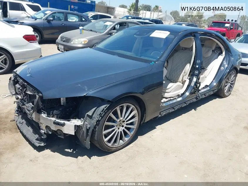 2021 Mercedes-Benz S 580 4Matic VIN: W1K6G7GB4MA050864 Lot: 45385105