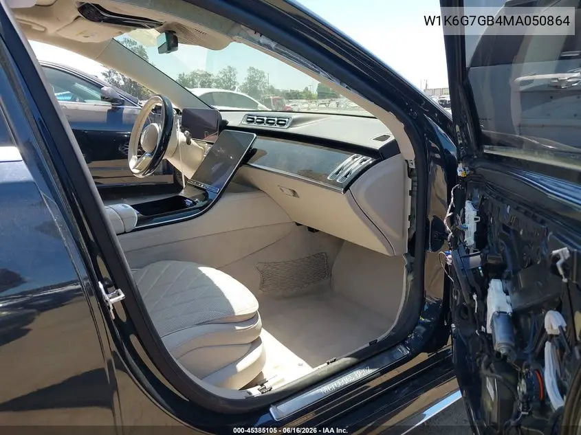 2021 Mercedes-Benz S 580 4Matic VIN: W1K6G7GB4MA050864 Lot: 45385105