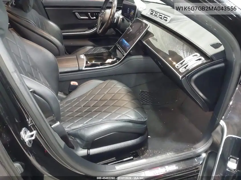 2021 Mercedes-Benz S 580 4Matic VIN: W1K6G7GB2MA043556 Lot: 45482260