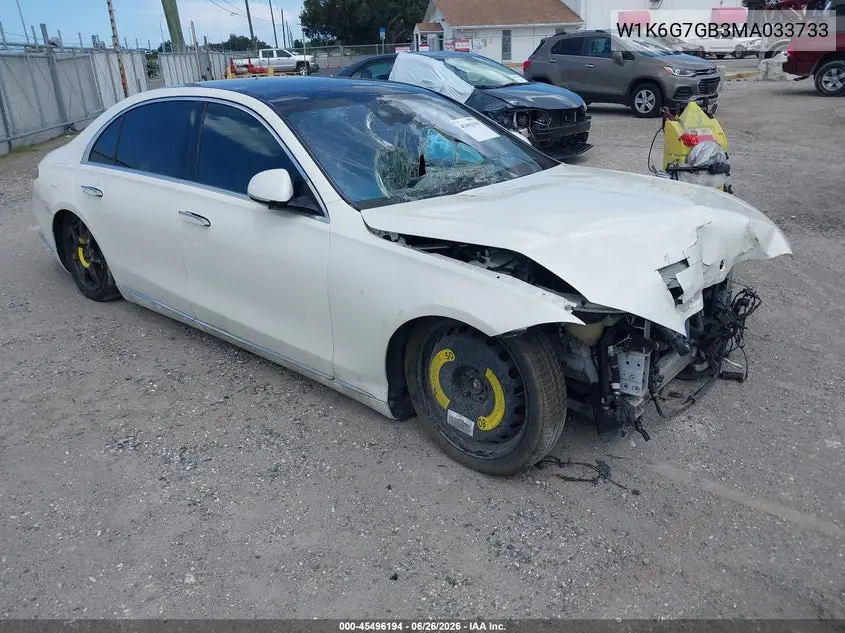 2021 Mercedes-Benz S 580 4Matic VIN: W1K6G7GB3MA033733 Lot: 45496194