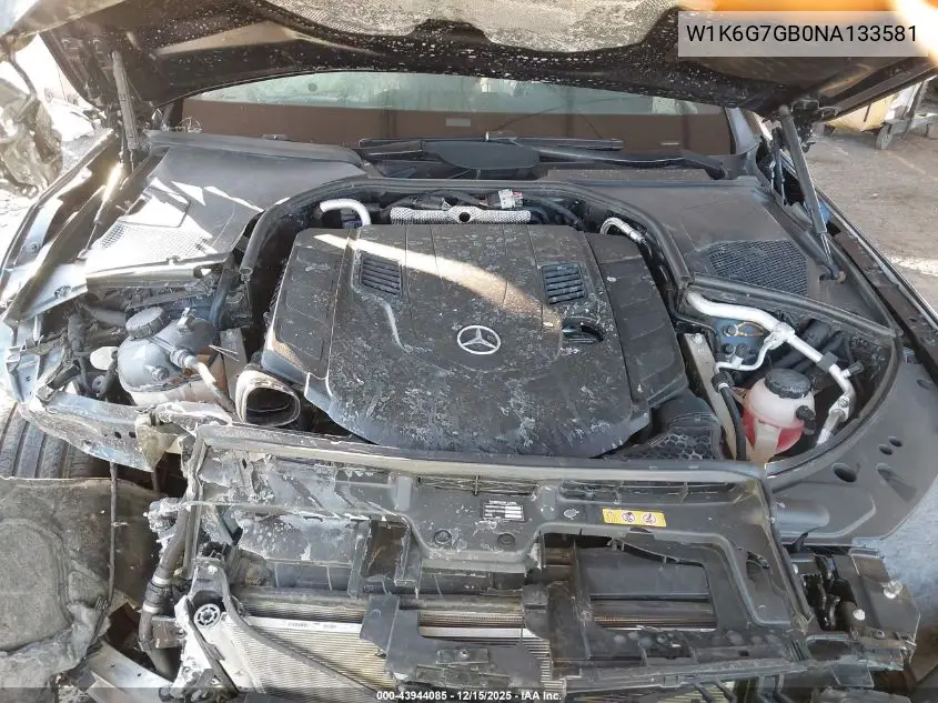 W1K6G7GB0NA133581 2022 Mercedes-Benz S 580 4Matic
