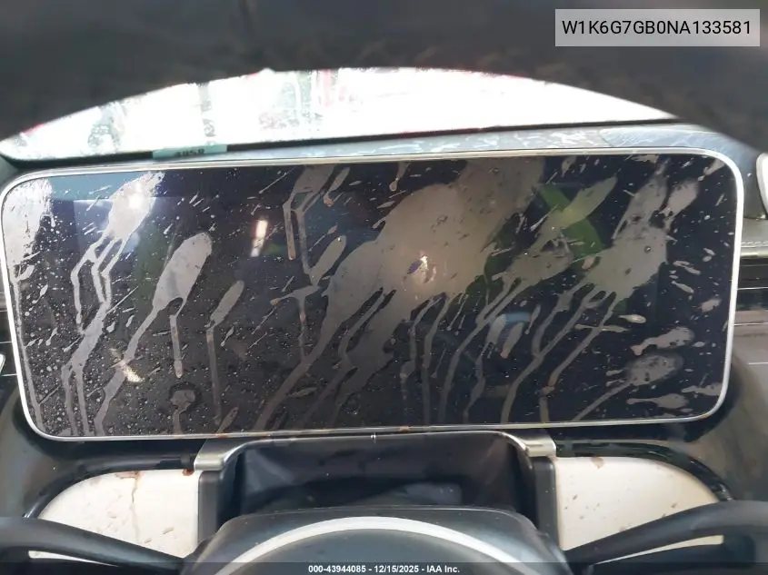W1K6G7GB0NA133581 2022 Mercedes-Benz S 580 4Matic