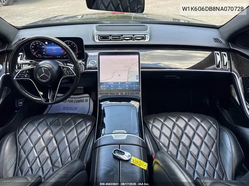 2022 Mercedes-Benz S 500 4Matic VIN: W1K6G6DB8NA070728 Lot: 45423841