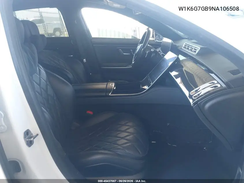 2022 Mercedes-Benz S 580 4Matic VIN: W1K6G7GB9NA106508 Lot: 45437087