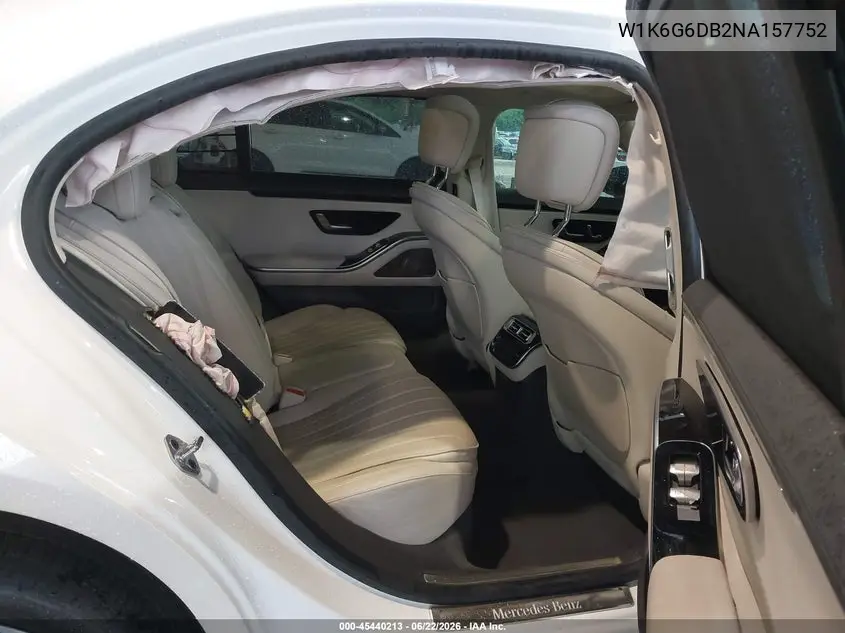 2022 Mercedes-Benz S 500 4Matic VIN: W1K6G6DB2NA157752 Lot: 45440213