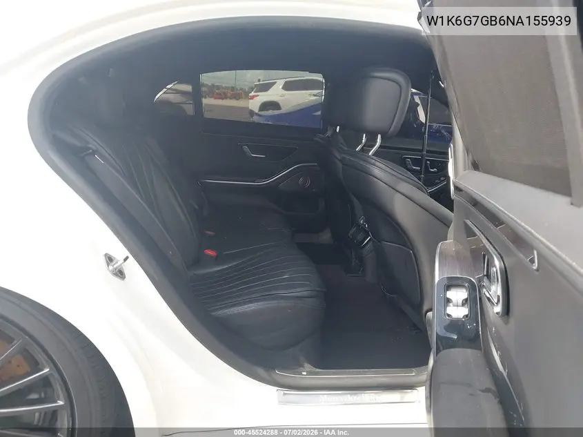 2022 Mercedes-Benz S 580 4Matic VIN: W1K6G7GB6NA155939 Lot: 45524288
