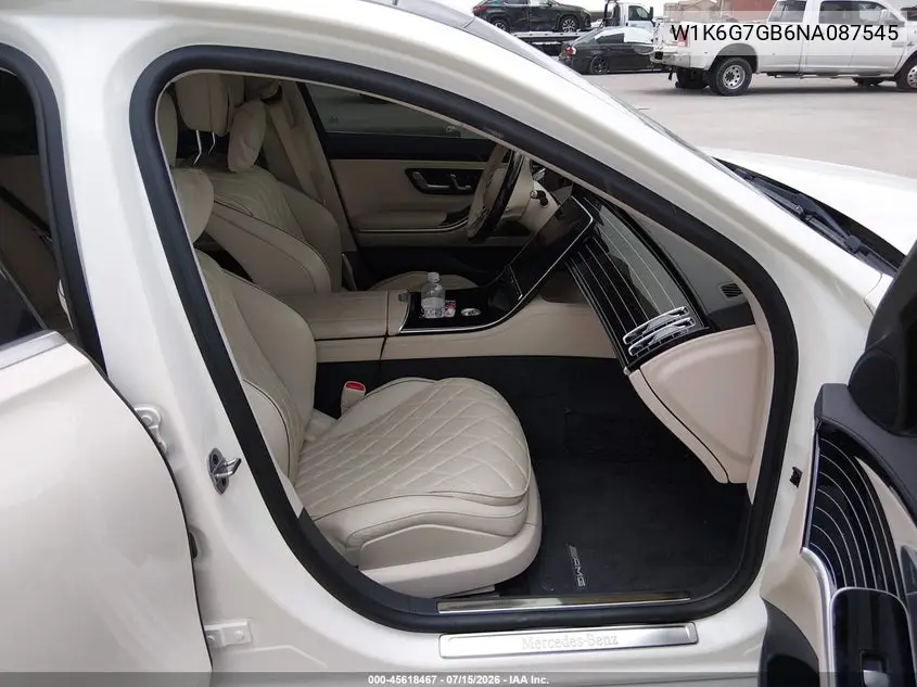 2022 Mercedes-Benz S 580 4Matic VIN: W1K6G7GB6NA087545 Lot: 45618467