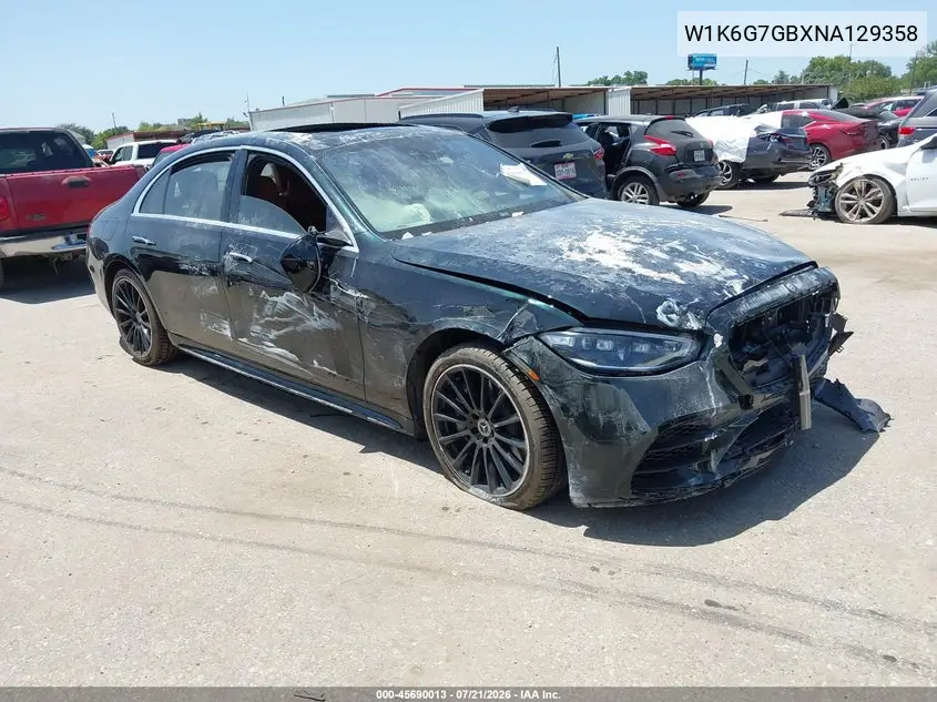 2022 Mercedes-Benz S 580 4Matic VIN: W1K6G7GBXNA129358 Lot: 45690013
