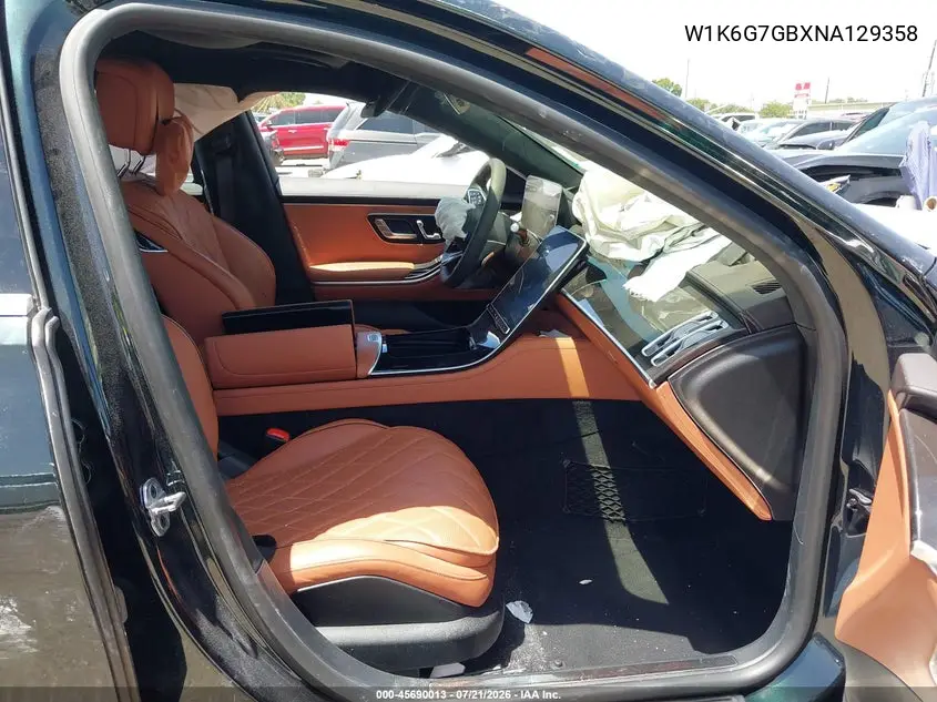 2022 Mercedes-Benz S 580 4Matic VIN: W1K6G7GBXNA129358 Lot: 45690013