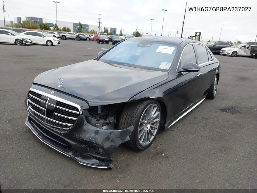 2023 Mercedes-Benz S 580 4Matic VIN: W1K6G7GB8PA237027 Lot: 45486642