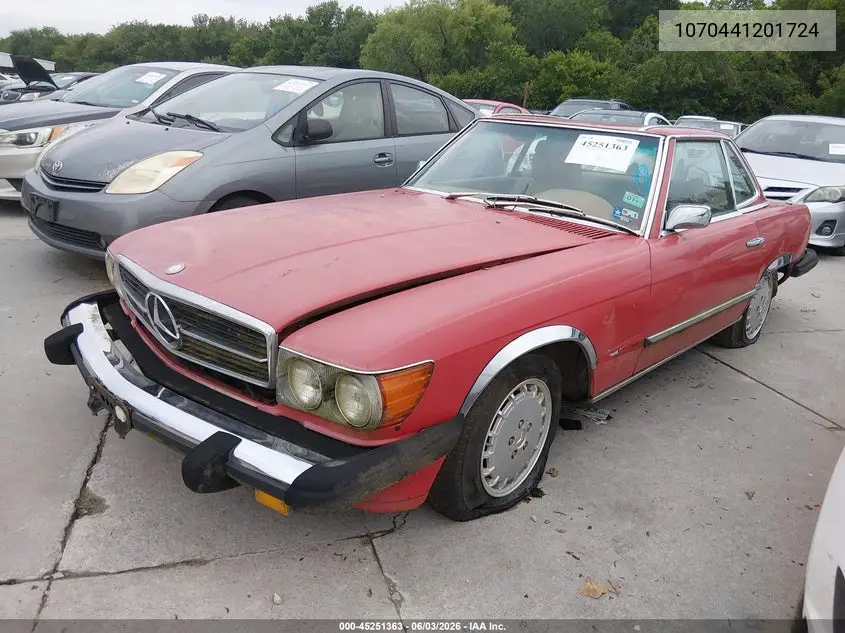1974 Mercedes-Benz 450Sl VIN: 1070441201724 Lot: 45251363