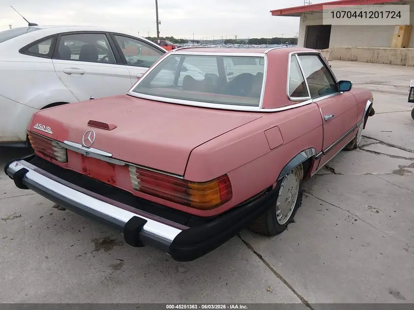 1974 Mercedes-Benz 450Sl VIN: 1070441201724 Lot: 45251363
