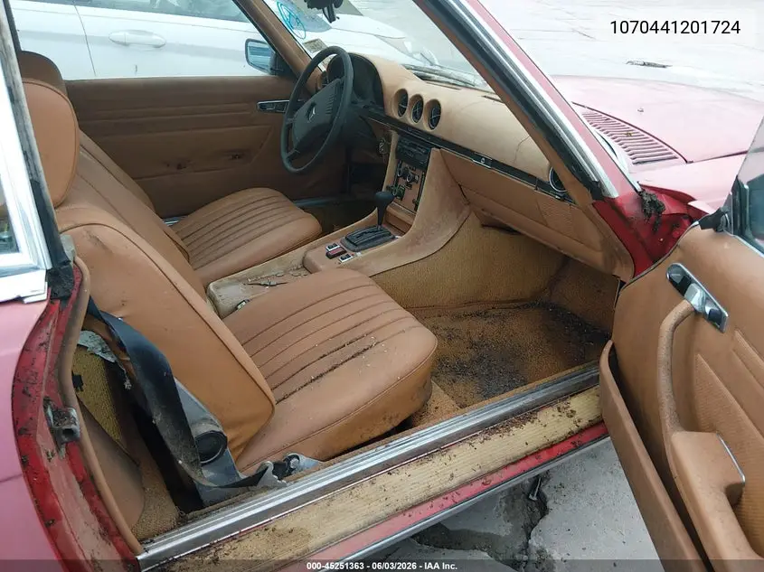 1974 Mercedes-Benz 450Sl VIN: 1070441201724 Lot: 45251363