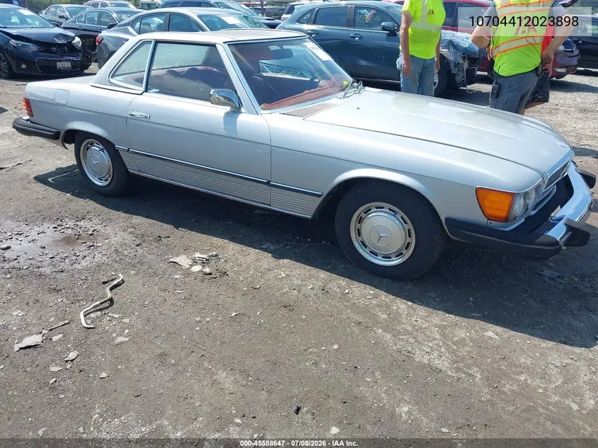 1975 Mercedes-Benz 450 Sl VIN: 10704412023898 Lot: 45588647