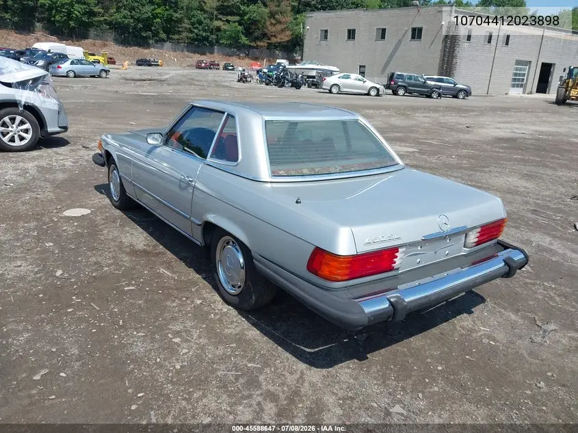 1975 Mercedes-Benz 450 Sl VIN: 10704412023898 Lot: 45588647