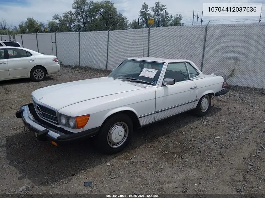 1977 Mercedes 450Sl VIN: 10704412037636 Lot: 45124036