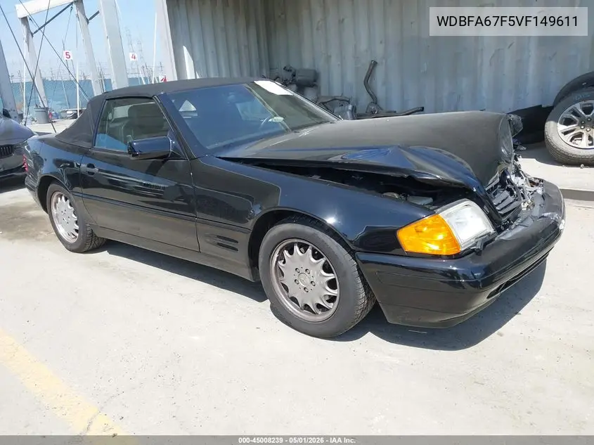 1997 Mercedes-Benz Sl 500 VIN: WDBFA67F5VF149611 Lot: 45008239