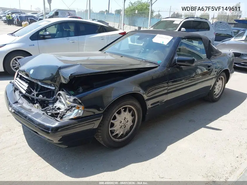 1997 Mercedes-Benz Sl 500 VIN: WDBFA67F5VF149611 Lot: 45008239