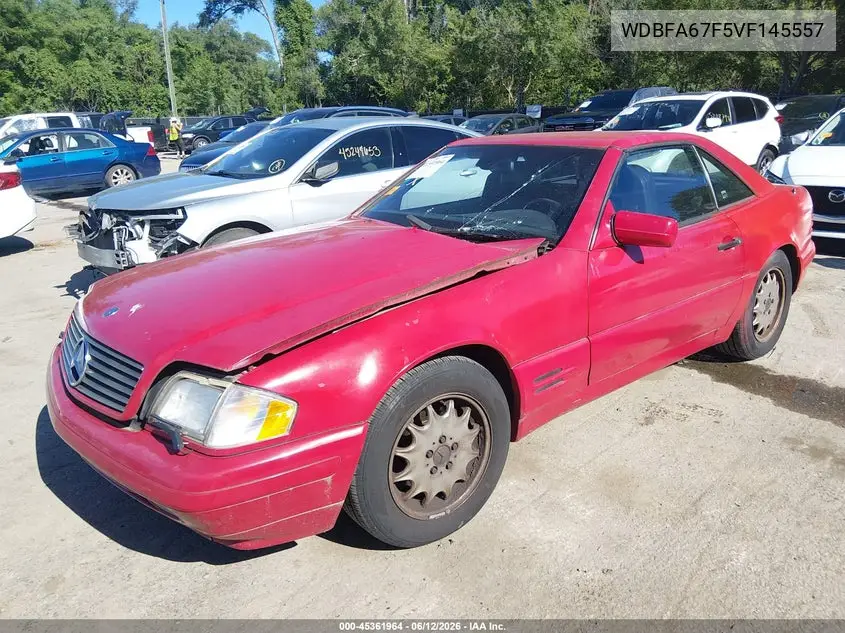 1997 Mercedes-Benz Sl 500 VIN: WDBFA67F5VF145557 Lot: 45361964