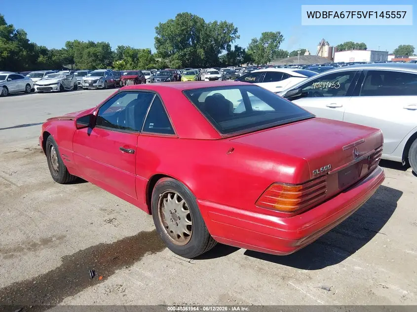 1997 Mercedes-Benz Sl 500 VIN: WDBFA67F5VF145557 Lot: 45361964