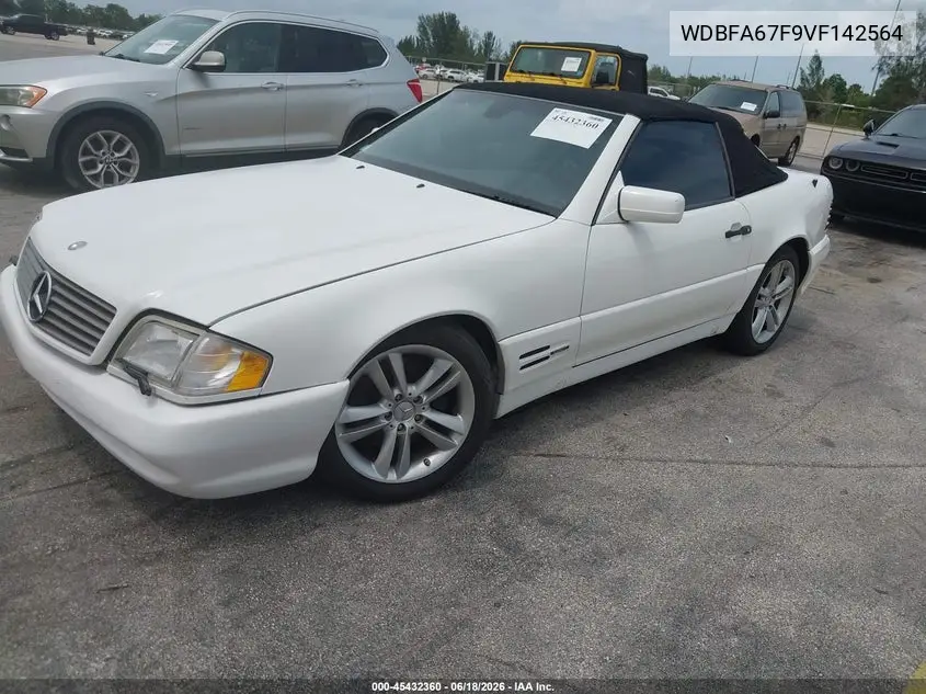 1997 Mercedes-Benz Sl 500 VIN: WDBFA67F9VF142564 Lot: 45432360