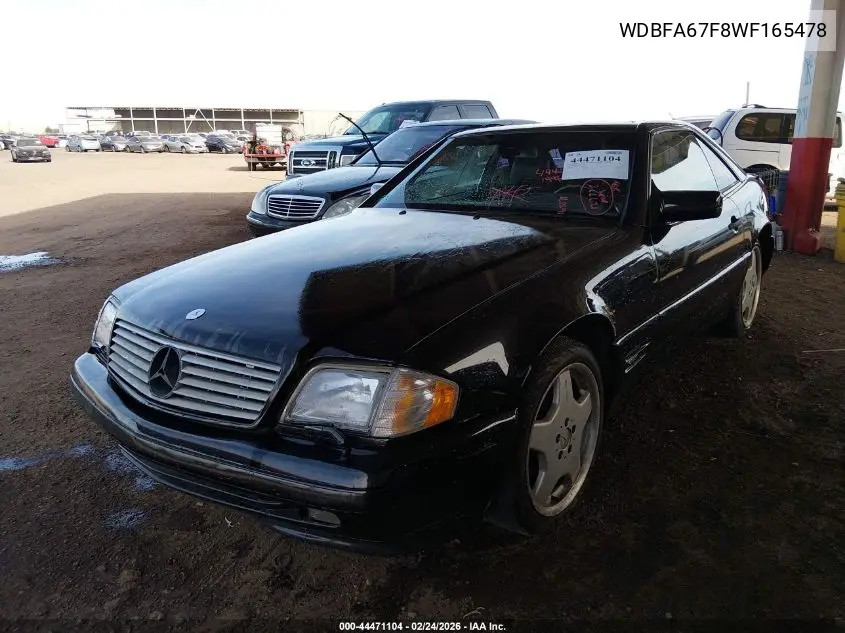 1998 Mercedes-Benz Sl 500 VIN: WDBFA67F8WF165478 Lot: 44471104