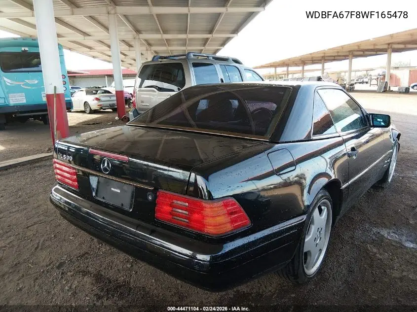 1998 Mercedes-Benz Sl 500 VIN: WDBFA67F8WF165478 Lot: 44471104