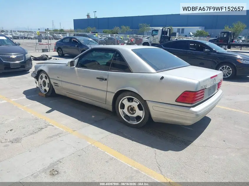 1998 Mercedes-Benz Sl 500 VIN: WDBFA67F9WF152657 Lot: 45397908