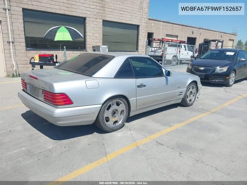 1998 Mercedes-Benz Sl 500 VIN: WDBFA67F9WF152657 Lot: 45397908