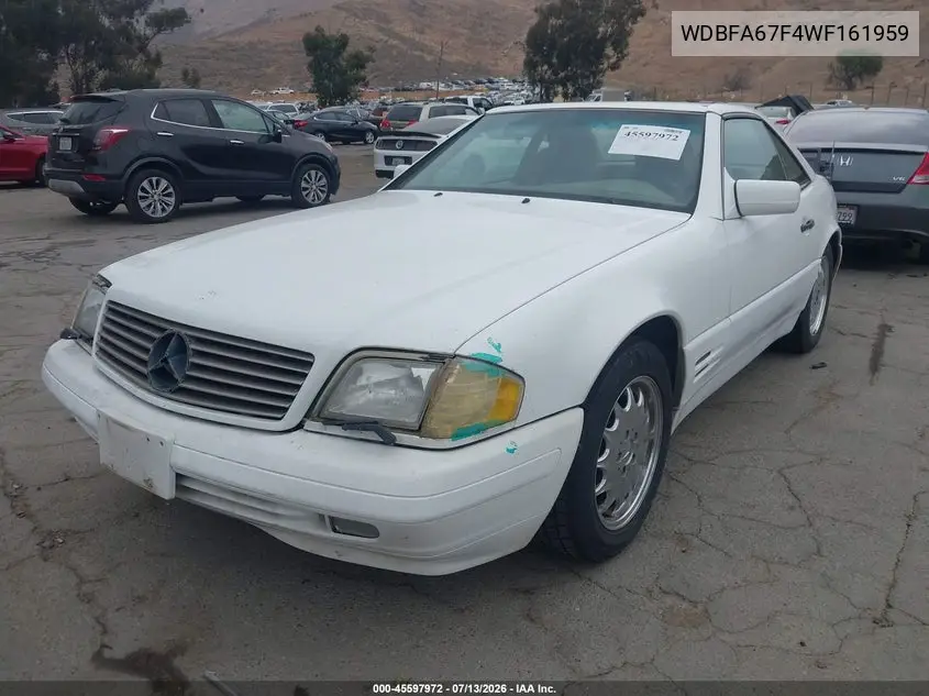 1998 Mercedes-Benz Sl 500 VIN: WDBFA67F4WF161959 Lot: 45597972