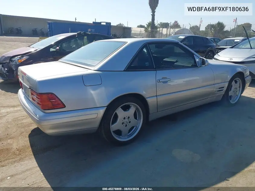 1999 Mercedes-Benz Sl 500 VIN: WDBFA68F9XF180636 Lot: 45276989