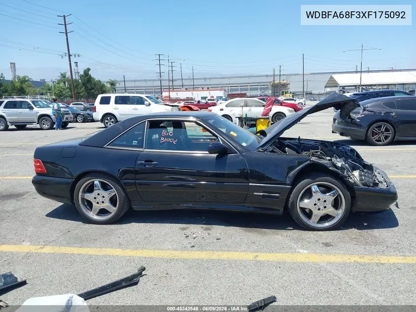 1999 Mercedes-Benz Sl 500 VIN: WDBFA68F3XF175092 Lot: 45342546