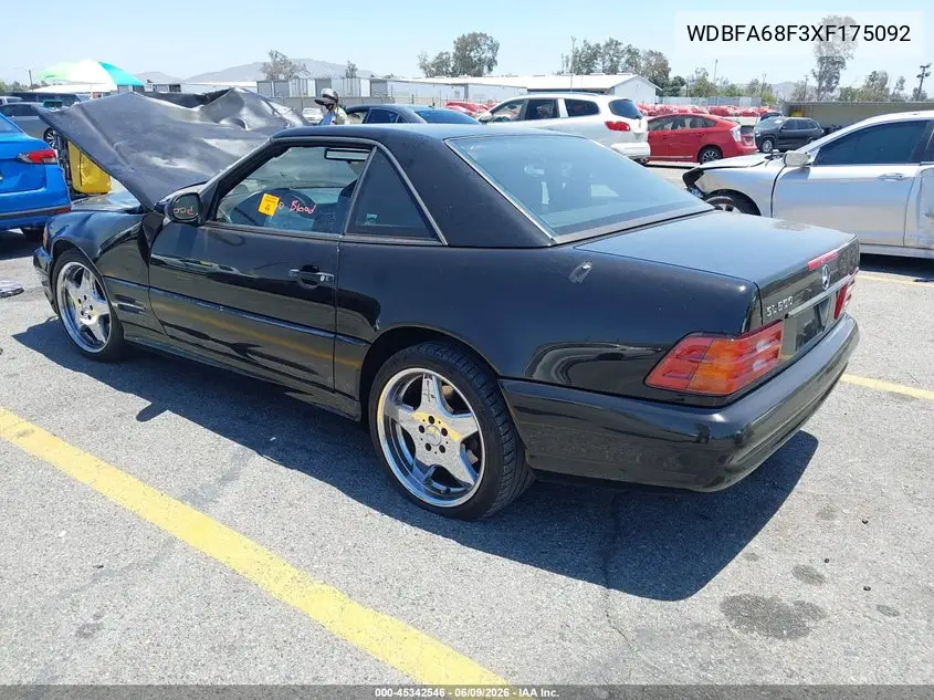1999 Mercedes-Benz Sl 500 VIN: WDBFA68F3XF175092 Lot: 45342546