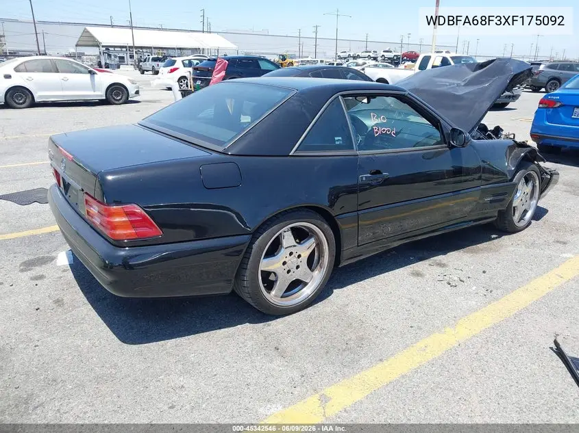1999 Mercedes-Benz Sl 500 VIN: WDBFA68F3XF175092 Lot: 45342546