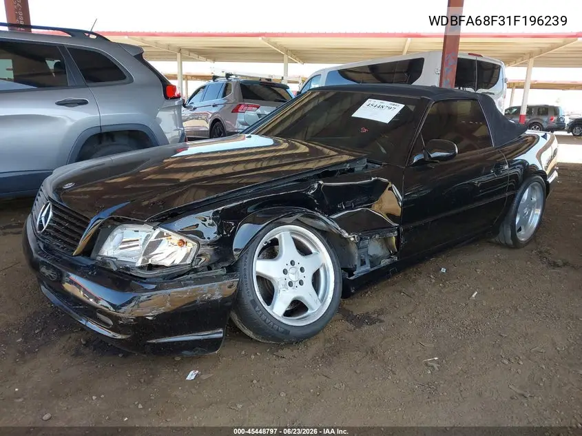 2001 Mercedes-Benz Sl 500 VIN: WDBFA68F31F196239 Lot: 45448797