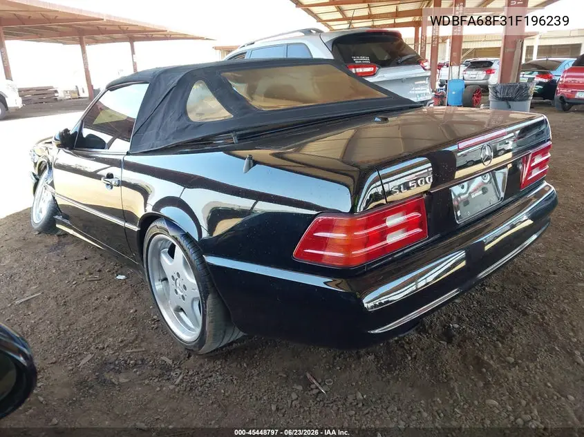 2001 Mercedes-Benz Sl 500 VIN: WDBFA68F31F196239 Lot: 45448797