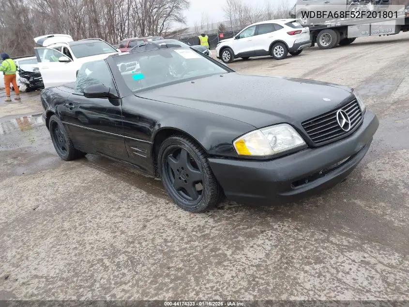 2002 Mercedes-Benz Sl 500 VIN: WDBFA68F52F201801 Lot: 44174333