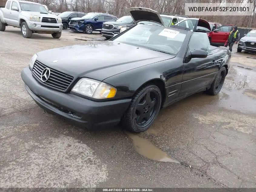 2002 Mercedes-Benz Sl 500 VIN: WDBFA68F52F201801 Lot: 44174333