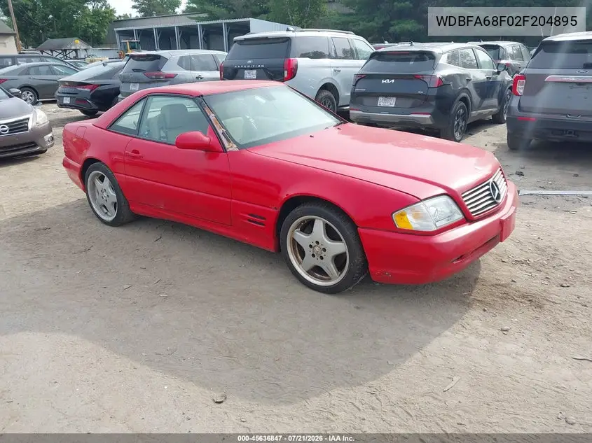 2002 Mercedes-Benz Sl 500 VIN: WDBFA68F02F204895 Lot: 45636847
