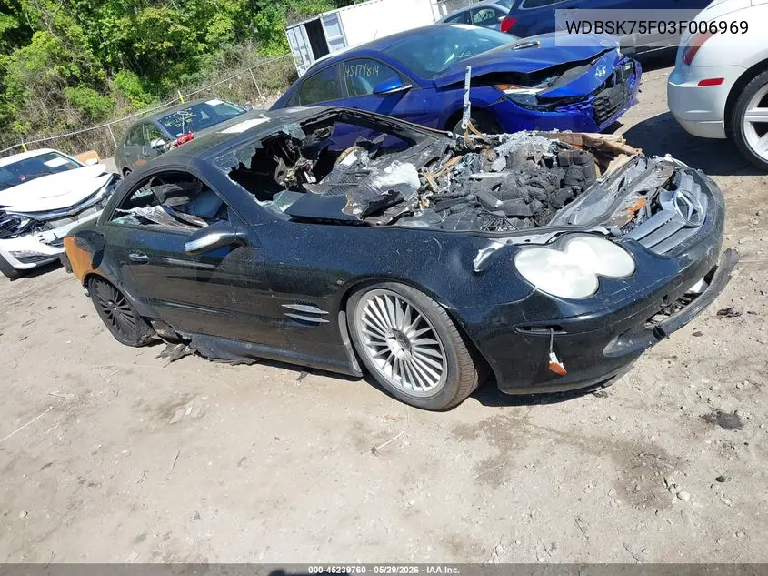 2003 Mercedes-Benz Sl 500 VIN: WDBSK75F03F006969 Lot: 45239760