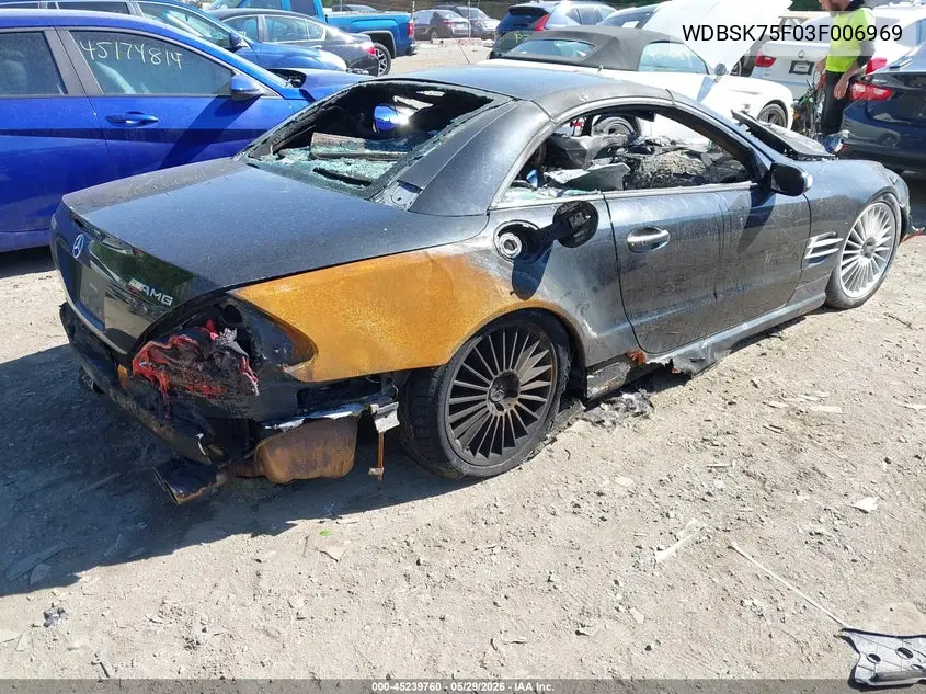 2003 Mercedes-Benz Sl 500 VIN: WDBSK75F03F006969 Lot: 45239760