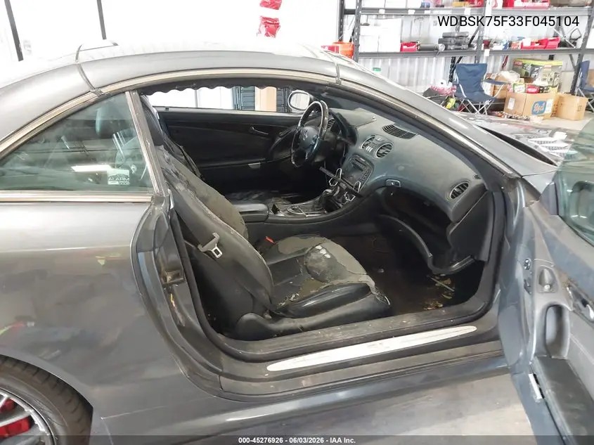 2003 Mercedes-Benz Sl 500 VIN: WDBSK75F33F045104 Lot: 45276926